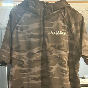 ASRV Men’s SilverPlus Short Sleeve Hoodie - Black Camo